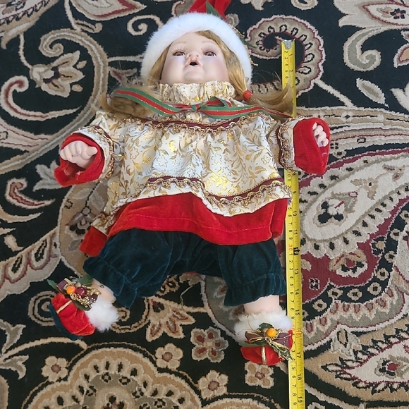 Holiday Cheer Doll with Red and Gold Outfit - Picture 13 of 13
